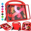 SUPLIK Kids Case for iPad Air 5th/4th Generation (10.9 inch,2022/2020), Built with Screen Protector, iPad Air 5 Kidproof Case with Handle Stand for Apple iPad Air Gen 4/5&Pro 11 Old Version, Red