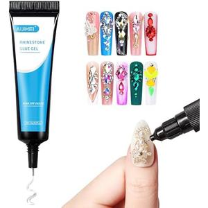 3 Pack Nail Needle Glue Rhinestone Glue Gel Nail Glue Nail Rhinestone Glue Rhinestones Glue for Nails Nail Charms Glue Glue for Rhinestones Nail Glue Gel Uv Cured