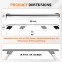 COWVIE 53 Inch Aluminum Roof Rack Cross Bars for Raised Side Rails, Adjustable Cargo Bars with Keyed Locks, Hold 198 LBS, Silver