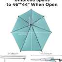 Prospo Adjustable Beach Umbrella with Universal Clamp, Portable UPF 50+ UV Protection Umbrella for Chair, Wheelchair, Golf Cart, Stroller, Bleacher, Patio
