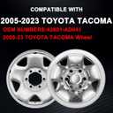 Wheel Skins Compatible with Toyota Tacoma 2005-2023 16 inch Wheel Covers Set of 4 Packs (Chrome)