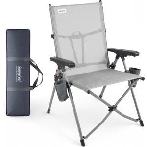 SUNNYFEEL 3-Position Reclining Camping Chair, High Back 350 LBS