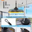 addlon Outdoor Ceiling Fan with Light for Patios, 20 inch Black Waterproof Gazebo Fan Remote&APP Control,6 Speeds 3CCT Dimmable,DC Motor, Plug in Ceiling Fan with Hook Hanging for Pergola Porch Canopy