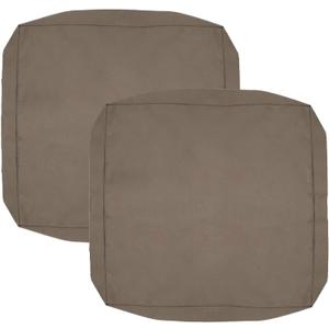 FLYMEI Patio Cushion Covers 24x22x4 Waterproof Outdoor Cushion Cover Replacement 2Packs Outdoor Seat Cushion Slipcover for Rattan Chair Sofa, Taupe
