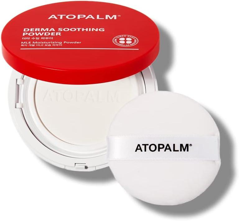 ATOPALM | Derma Soothing Powder Pact | Cornstarch Baby Powder Talc Free | Panthenol for Calming Sweat Rash | Prevent Prickly Heat | Baby Powder Travel Size | Gentle Baby Skin Care | 0.8 oz (23g) (Renewal)