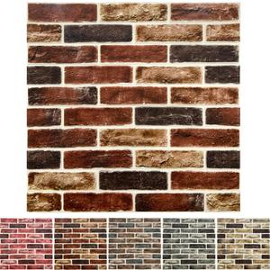 10-Pack 52 Sq.Ft 3D Wall Panels Peel and Stick 3D Faux Brick Wallpaper Peel and Stick Red Brown Faux Stone Wall Panel Foam Brick Self-Adhesive 3D Wallpaper, 10PCS