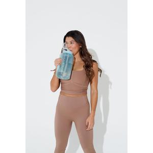 Zulu Goals Half Gallon Jug with Time Marker & Handle for All Day Hydration & Silicone Straw with Locking, Leak-Proof Lid, BPA Free, 64oz