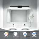 IZORRO Modern Bathroom Vanity Light 40 inch, Rotatable, 32W Dimmable Led Bathroom Light Fixture Over Mirror, Black Vanity Light Bar (Cool White 6000K)