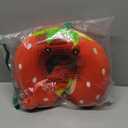 Kids Neck Pillow for Travel with Sleep Eye Mask, Cute Travel Neck Pillow, Memory Foam Flight Sleeping Headrest Pillow for Boys & Girls, Airplane, Train, Car, Home Use - Red Strawberry