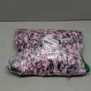 XeGe Faux Fur Leopard Print Bean Bag Chair Cover (No Filler), Fluffy Stuffed Animal Storage Pink Cheetah Bean Bag Home Decor, Furry Fuzzy Beanbag Cover for Adults Kids Girls, Anti-slip, Black and Pink (Large(38"x38"x40"))