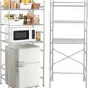 Wesiti 3 Tier Mini Fridge Shelf for Dorm Sliver Mini Microwave Stand | Over the Fridge Metal Storage Shelves Rack for College Dorms Kitchen Bathrooms Home Office, 23.62 x 19.69 x 84.25 inches