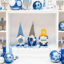 DraMosary Hanukkah Gnome Decor, 3PCS Handmade Chanukah Gnomes Plush with Chanukah Menorah and Jewish Gifts for Hanukkah Decorations Party Supplies