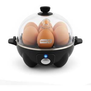 Dash Rapid Egg Cooker - Boiler, Poacher & Steamer - Includes Measuring & Recipe Guide - Dishwasher Safe - BPA Free - Holds 7 Eggs, Black