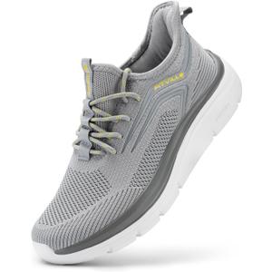 FitVille Men's Wide Walking Shoes Athletic Sneakers Lightweight Workout Slip-on Shoes for Flat Feet - Cloud Strider V1