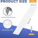 2 Pcs Door Kick Plates - 6 x 30 Inches Kick Plates for Exterior Interior Doors Protection Decor, 1.5mm (1/16 Inch) Thickness Rectangular Aluminum Door Push Plate (White)