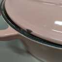 Paris Hilton Enameled Cast Iron Dutch Oven Heart-Shaped Pot with Lid, Dual Handles, Works on All Stovetops, Oven Safe to 500F, 2-Quart, Pink