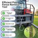 Fence Post Puller Tool with Adjustable-Length Galvanized Cable & 1/4" Chain – Heavy-Duty, Jack/Lever Compatible for Easy 4x4 Post Removal (Even Broken)