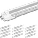 12 Pack T8 LED Bulbs 4 Foot, 24W 3000LM, 6000K Daylight, Ballast Bypass, Dual Ended Powered Type B Light Bulbs, LED Fluorescent Tube Replacement T8 T12, Non-dimmable