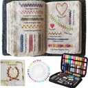 2026 New Embroidery Stitch Book Kit, Portable All Scenario Embroidery Stitch Book & Sewing Kit, Embroidery Practice Book with Instructional Tutorial 106 Pattern for DIY and Sew Enthusiast