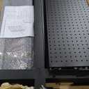 Pegboard Display Stand, Gondola Shelf Display for Convenient Grocery Office Supply or Liquor Stores, Standing Pegboard Display Two Sides Peg Board Panels, 20 Pieces Hooks (1 Unit Black-2 Sides)