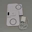 Dual Phone Wireless Charging Station for Apple Devices, Magnetic Charging Station for iPhone with Auto Switch 7-Color Light&Clock, Family Wireless Charger for iPhone16 for iWatch10 for AirPods4(White