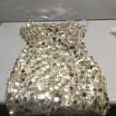 Sequin Dress for Women Spaghetti Strap Sexy Dresses Glitter Sparkly Mini Dress (Medium, Gold)