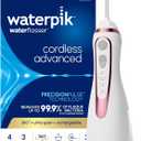 Waterpik Cordless Advanced 2.0 Water Flosser For Teeth, Gums, Braces, Dental Care With Travel Bag and 4 Tips, ADA Accepted, Rechargeable, Portable, and Waterproof, Rose Gold WP589,