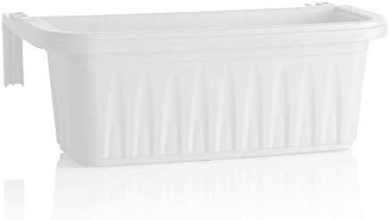 Apollo Exports International 24" Adjustable Railing Planter, White 3-Pack