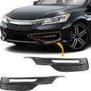 Fog Light Grill Cover Frame Lamp Shade Under Front Bumper for Honda Accord Sedan 4 Door 2016 2017 71112-T2F-A61 71102-T2F-A61 Car Accessories (Right Passenger Side)