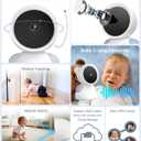 ARENTI Baby Monitor with 2 Cameras, 2K/3MP WiFi 6 Camera and Audio, 5-inch Wireless Screen, Smartphone App, Super Night Vision, Crying Detection, Auto Tracking, Temp&Humidity Sensor (D3 Set)