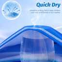 UNIFACO UPF 50+ Little Boys Long Sleeve Rash Guard Swim Shirt Premium Sun Shirt for 1-8 Years (6-7 Years, A-royal Blue With Sunset Palm)