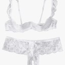 Women Sexy Solid Color Lace Underwired Adjustable Suspender Pajamas Sexy Lingerie Two Piece Set Sexy Lingerie Size Medium