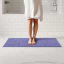 ITSOFT Plush Bathroom Rug 47x21, Absorbent Machine Washable Non Slip Chenille Bath Mats, Quick Dry Bathmat, Bath Rugs for Bath, Shower, Bedroom, or Door Mat, Lavender