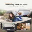 DIMAR GARDEN Twin Size Air Sofa Bed Mattress with Headboard and Pump, Blow Up Couch Inflatable Bed