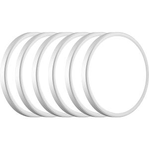 WKONCLDY 6PACK 3200lm LED Flush Mount Ceiling Light, Super Slim 12 inch LED Ceiling Light, 5000K Daylight LED Ceiling Light for Bedroom, Living Room, Dining Room, Garage and Office (White, Six Pack)