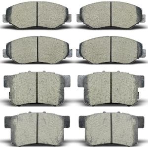 8pcs Ceramic Front Rear Brake Pads Fit For 2005 2006 Honda CR-V, for 2012 2013 2014 2015 2016 Honda CR-V FWD ONLY