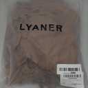 LYANER Women's 2 Piece Outfits Crew Neck Fringe Short Sleeve Crop Top and Tassel Trim Bodycon Midi Skirt Set, Medium, Brown