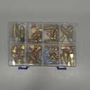 220Pcs Brass DOT Air Line Fittings Push Lock Air Fittings & Air Nylon Tube Compression Fittings Kits,1/4" 1/8" 3/8" 1/2" NPT Push To Connect Fittings Quick Connect Air Hose Fittings Assortment