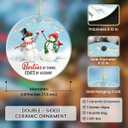 7 x Funny Friendship Ornaments 2025 - Bestie by Choice Friends Ornament, Xmas Gifts for Friends BFF Bestie, Funny Gift for Coworker Work Bestie Neighbors