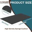 Frienda 1 Pack 118" x 60" x 0.2" Upholstery High Density Craft Sheets Cushion Foam Replacement Rectangle Cut to Size Cushion Chair Padding, Suitable for Shipping, Packing, Mailing, DIY, Cosplay(Black)