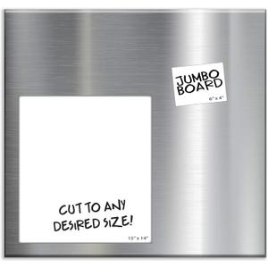 Essentially Yours Magnet and Message Board Extra Large 30 x 28 x 0.7 Inch Magnet and Message Board | Mountable Steel Bulletin Board (Silver)