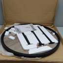 SAYGOER Small Round Coffee Table, Modern Coffee Tables for Living Room, Simple Center Table for Small Space Home Office Gardern, 27.6 × 27.6 × 17.7inch, Grey Wash