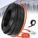 50FT(3FT~200FT) Heat Tape for Water Pipes, -40F Deicing Heating Cable, Freeze Protected Water Pipe Heating Cable, Heated Water Hose, Plumbing Fixtures, 120V 5W/ft Plumbing Fixtures (Black)