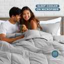 Bare Home Comforter Set - Oversized King Size - Ultra-Soft - Goose Down Alternative - Premium 1800 Series - All Season Warmth (Oversized King, Light Grey)
