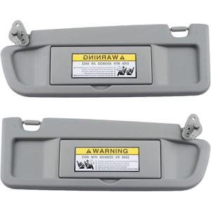 Dasbecan Clear Gray Pair Sun Visor Compatible with Honda Civic 2006-2011 Replaces# 83280-SNA-A01ZC 83230-SNA-A01ZC