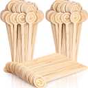WRINGKIT 200 Pieces Wood Coffee Stirrers, 6 Inch Stir Sticks with Round Ends, Disposable Coffee Mixer Stick Drink Stirrers for Coffee Bar, Beverage, Milk, Cocktail, Tea