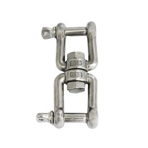 Heyous Double Shackle Swivel Ring M10 Stainless Steel Fork Universal Swivel Ring Marine Hardware Lifting Attachment Shackle Carabiner Rolling Shackle Unit
