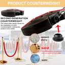 6 Pack Gold Stanchions Set with 3 Pcs 5 ft Red Velvet Ropes