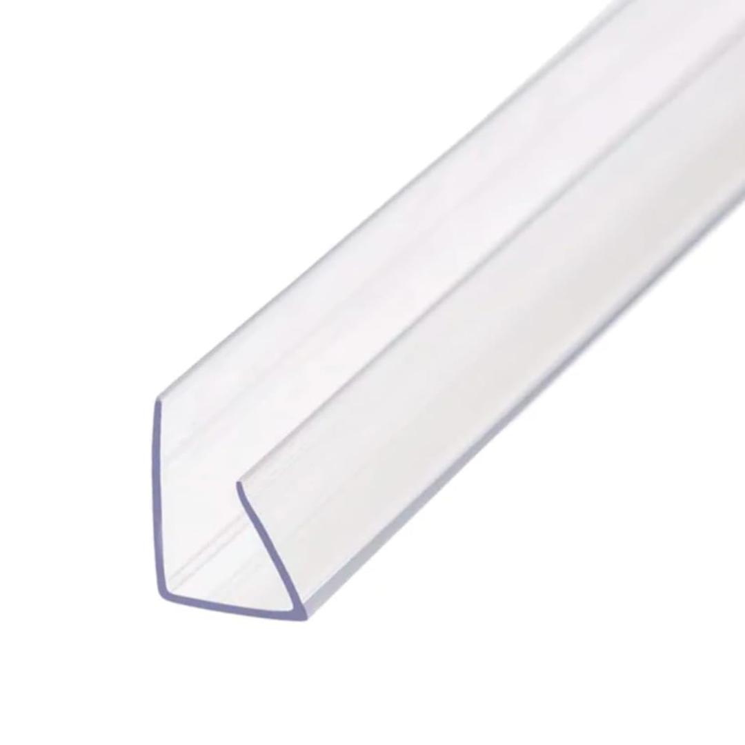 U Cap Polycarbonate Profile | 4ft U Profile | U End Cap for 6mm (1/4 inch) Twin Wall Polycarbonate Panels | U Channel | UV & Weather-Resistant Protective Cover | Blocks Dust and Rain (Pack of 6)