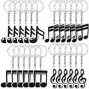 Fumete Music Party Favors Keychain Piano Note Silicone Key Chains Gift Bulk Musical Themed Radio School Karaoke Bag Backpack Baby Shower Birthday Easter Gifts for Kids Supplies